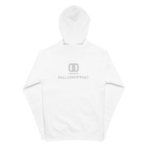 'DallasNowWhat' Logo Unisex Fleece Zip-up Hoodie - Image 5